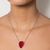 Gargantilha gota banhada a ouro 18k com cristal fusion (53255733) na internet