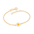 Pulseira margarida banhada a ouro 18k com aplicação de resina (55174118)