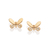 Brinco borboleta banhado a ouro com zircônias (52732606)