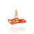 Pingente carro Relâmpago Mcqueen banhado a ouro 18k com aplicação de resina (54281914)