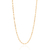 Cordão banhado a ouro 18k elo alternado e laminado (53009400)