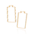 Brinco argola retangular banhada a ouro 18k (52726800)