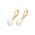 Brinco argola banhado a ouro 18k com pérolas barrocas (52738426)