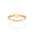 Anel skinny coração banhado a ouro 18k com zircônias (51350106)