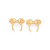 Brinco tiara minnie banhado a ouro 18k com zircônias (52731206)