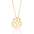 Gargantilha com pingente trevo e ferradura banhado a ouro 18k (53251300)