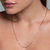 Gargantilha banhada a ouro 18k fio longo diamantado (53199600) - Estilo Dixe | Semijoias Rommanel