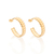 Brinco meia argola banhado a ouro 18k (52730800)
