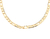 Cordão banhado a ouro 18k diamantado com fio elos alternados (53134500)