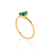 Anel solitário banhado a ouro 18k com cristal (51347031) - comprar online