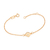 Pulseira concha banhada a ouro 18k com zircônia (55214106)