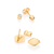 Kit brinco solitário e concha banhado a ouro 18k com zircônias (52729506) - comprar online