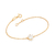 Pulseira solitária banhada a ouro 18k com zircônia (55209206)