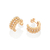 Brinco meia argola banhado a ouro 18k com esferas e zircônias (52742506) - comprar online