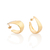 Brinco meia argola oval banhado a ouro 18k (52729100) - comprar online