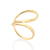 Anel torcido banhado a ouro (51345800)