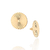 Brinco botão banhado a ouro 18k (52731100)