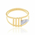 Anel banhado a ouro 18k com aplicação de rhodium (51000100) - comprar online