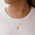 Gargantilha ohana stitch banhada a ouro 18k (53254700) - Estilo Dixe | Semijoias Rommanel
