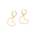 Brinco argola coração banhado a ouro 18k (52728600)