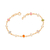 Pulseira banhada a ouro 18k com pedras coloridas (55067214)