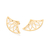 Brinco flor de lotus vazado banhado a ouro 18k (52727600) - comprar online