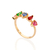 Anel skinny banhado a ouro 18k com cristais (51347114)