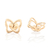 Brinco borboleta vazada banhado a ouro 18k (52746300)