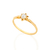Anel solitário banhado a ouro 18k com cristal (51017006)