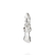 Pingente figa de prata 925 com zircônias (84011606)