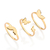 Anel tripo borboletas banhado a ouro 18k (51348800) - comprar online