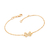 Pulseira laço da minnie banhada a ouro 18k com zircônias (55212506)