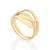 Anel aro duplo entrelaçado banhado a ouro 18k (51345000)