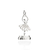 Pingente bailarina de prata 925 com zircônias (84007106)