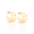 Brinco banhado a ouro 18k meia argola (52437500)