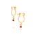 Brinco argola banhado a ouro 18k com cristais (52716233)