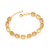 Pulseira banhada a ouro 18k com cristais ovais (55203414)