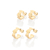Kit brinco meia argola banhado a ouro 18k (52739100)