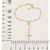 Pulseira terço sagrado coração de maria banhada a ouro 18k (55167500) - comprar online