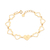Pulseira coração fé banhada a ouro 18k (55202200)