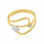 Anel banhado a ouro 18k com aplicação de rhodium (51071506) - comprar online