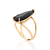Maxi anel gota banhado a ouro 18k com cristal (51349927) - comprar online