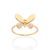 Anel skinny borboleta banhado a ouro 18k com zircônias (51348106)