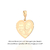 Medalha personalizável coração banhada a ouro 18k (54281000)