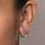 Kit brinco meia argola angular banhado a ouro 18k (52737000) - Estilo Dixe | Semijoias Rommanel