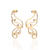 Maxi brinco borboleta banhado a ouro 18k com zircônias (52733206)