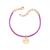 Pulseira te dedico banhada a ouro 18k com fio acetinado e pingente escrito gratidão (55211724)