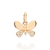 Pingente borboleta banhado a ouro 18k com zircônias (54285306)
