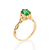 Anel skinny banhado a ouro 18k com zircônia