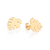 Brinco folha costela de adão banhado a ouro 18k (52733400) - comprar online